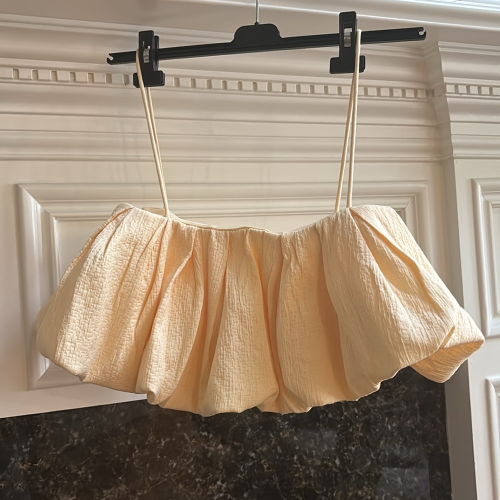 Zara Cropped Ruffled Volume Top sz.L - Picture 10 of 14